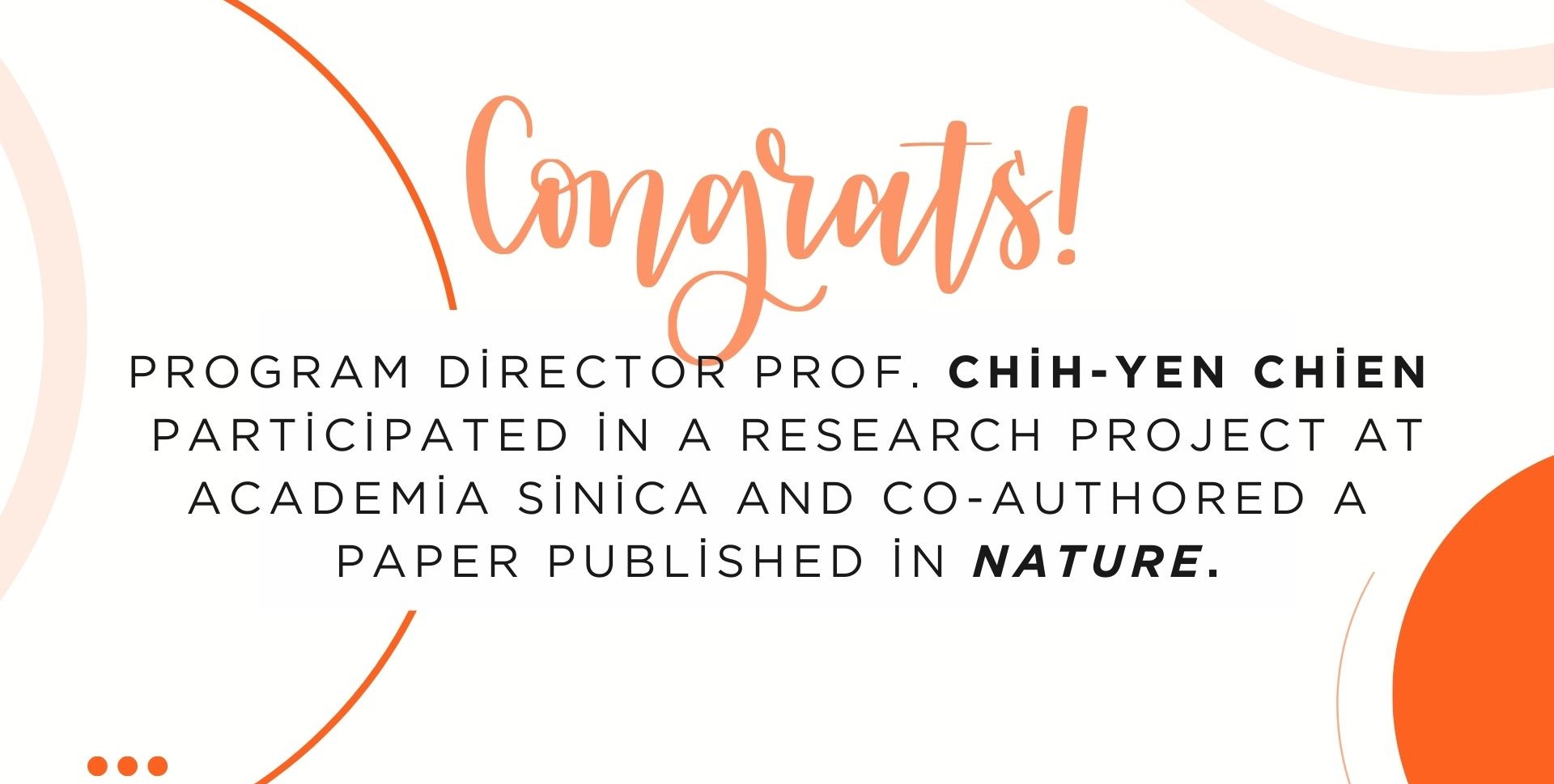 congrates Chen CY co-authored a paper published in Nature